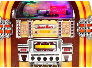 Jukebox Retro 50er mit Lichtshow - MP3 & CD-Player - Radio - USB / SD / MMC NEU