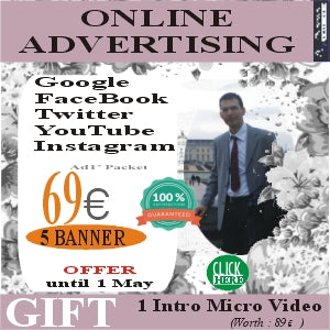 Advertisements Creation on Social Media: Creation of 5 Banners or Covers with 69 euros + Gift 1 Micro Video