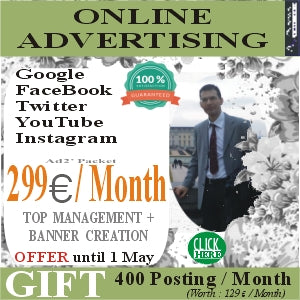 Advertising Management and Banner Creation in the 5 most important Social Media for 299 euros / month.