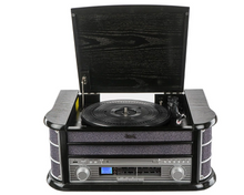 Stereoanlage Nostalgie Musikcenter + Plattenspieler (33 45 78) CD-Player UKW/MW-R